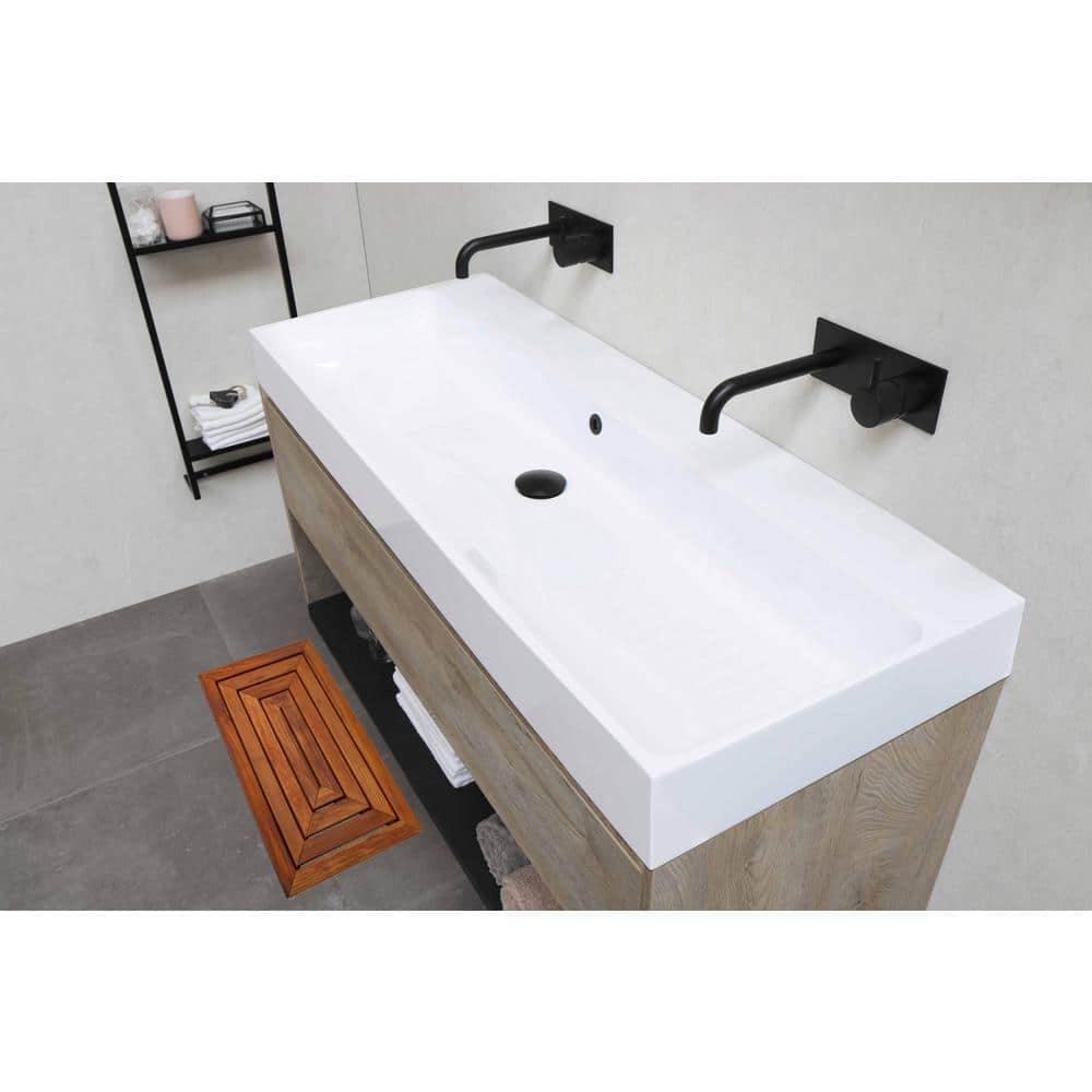 Nordic Teak Medium Wood Oiled Shower and Bath Mat