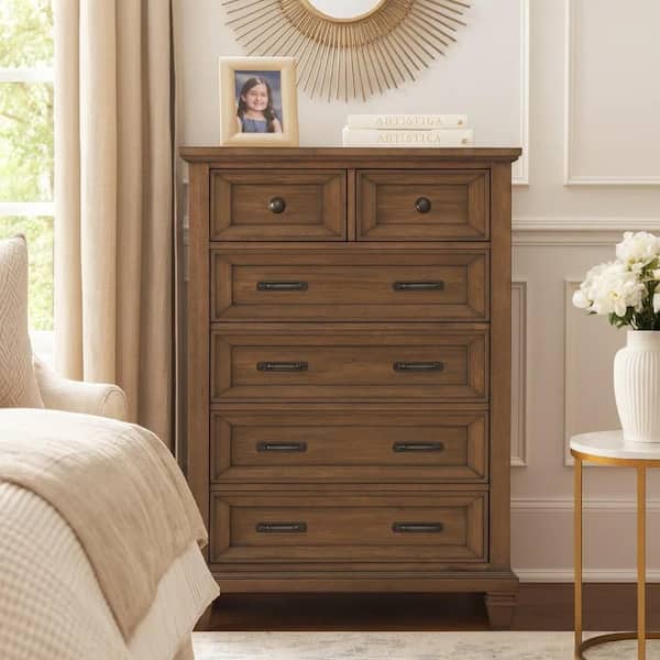 tall wide dresser Shrewsbury Rustic Solid Wood 7 Drawer UL GREENGUARD Gold Certified Manhattan Comfort Granville Dark Grey