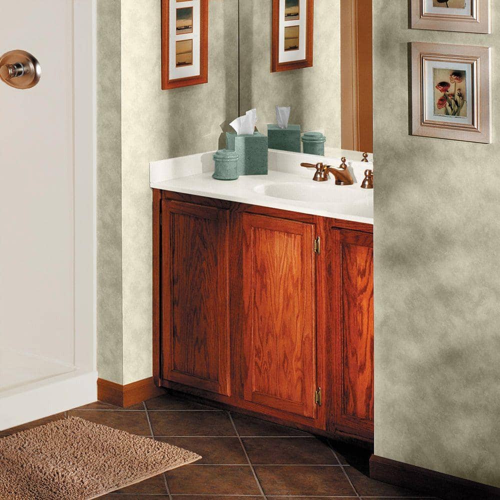 Bisque Solid Surface Vanity Side Splash 22-inch