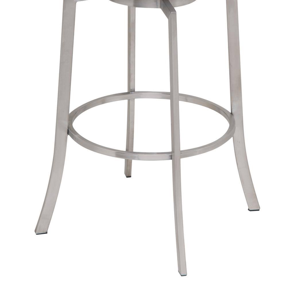 Sleek Modern 20" Black Leather Swivel Counter Stool