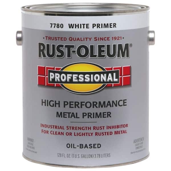 Rust-Oleum Professional 1 gal. High Performance Flat White Oil-Based Interior/Exterior Metal Primer (2-Pack)