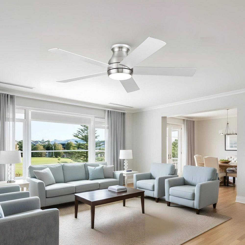 Light Pro 52 in. LED Indoor Silver Ceiling Fan with Remote Control and Light Kit price history on PriceWatchPro