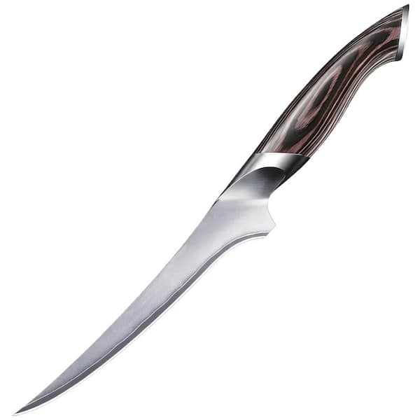 7 in. Fillet Knife in High Carbon Stainless Steel, Professional Japanese Sharp Boning Knife for Meat Poultry Cutting