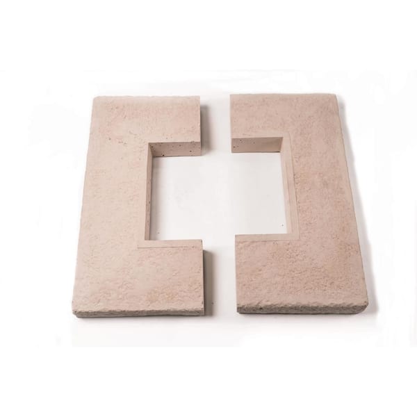 Cream Peaked Split Column CapStone 18 in x 18 in for 8x8 Post