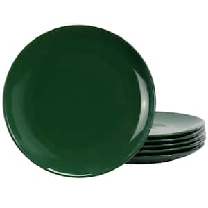 Display 6 Piece 10.5 Inch Stoneware Dinner Plate Set in Hunter Green