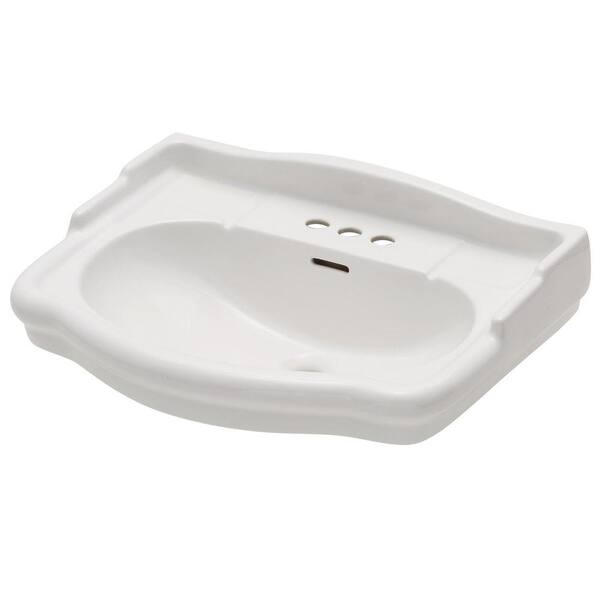 Elizabethan Classics English Turn 26 in. Pedestal Sink Basin Only in White