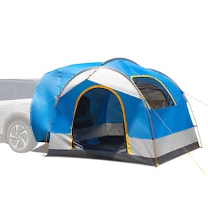 5-Person Blue Double-Layer SUV Camping Tent for Outdoor Travel