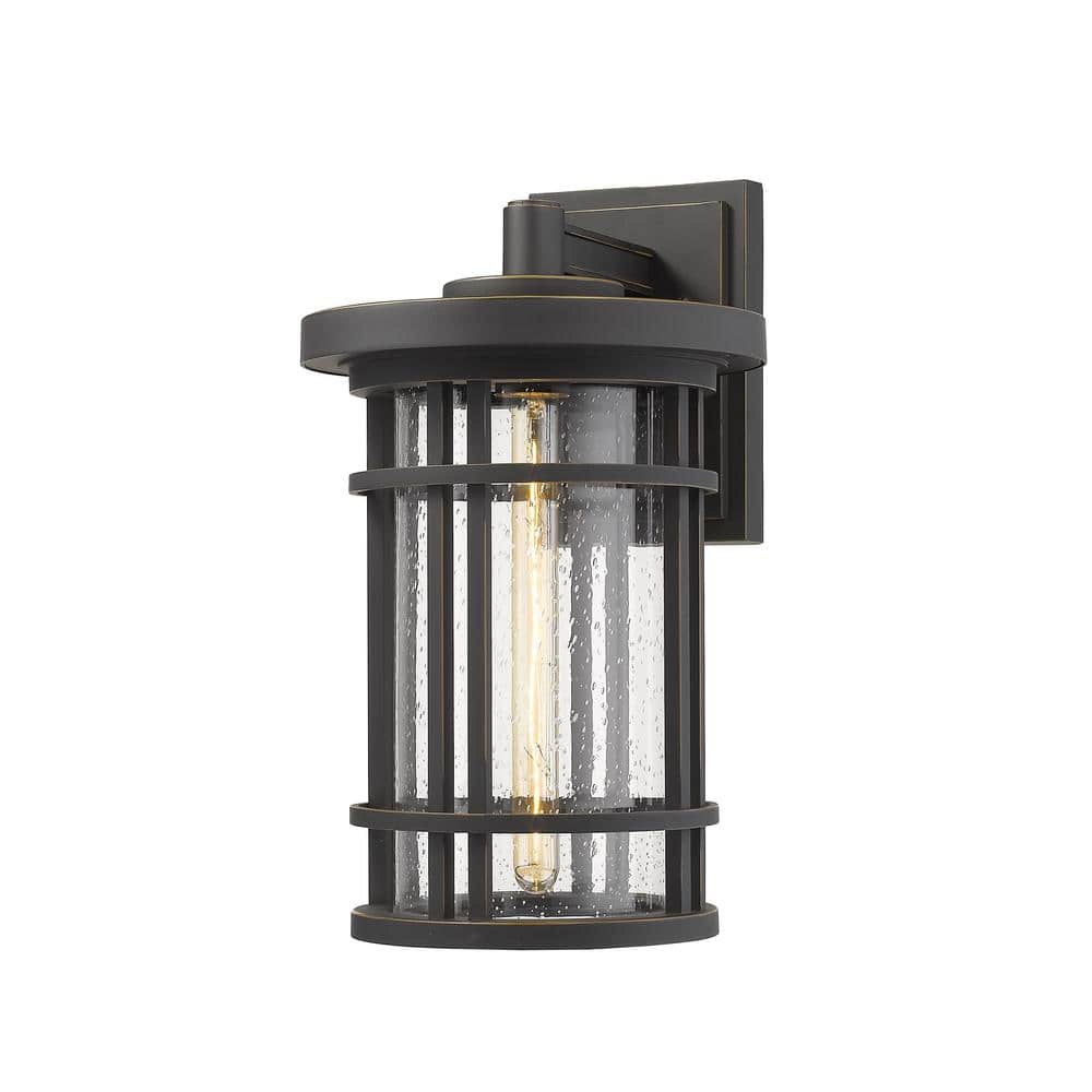 Jordan Oil Rubbed Bronze Outdoor Hardwired Lantern Wall Sconce with No Bulb