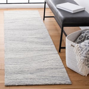Metro Grey/Ivory 2 ft. x 6 ft. Abstract Waves Runner Rug