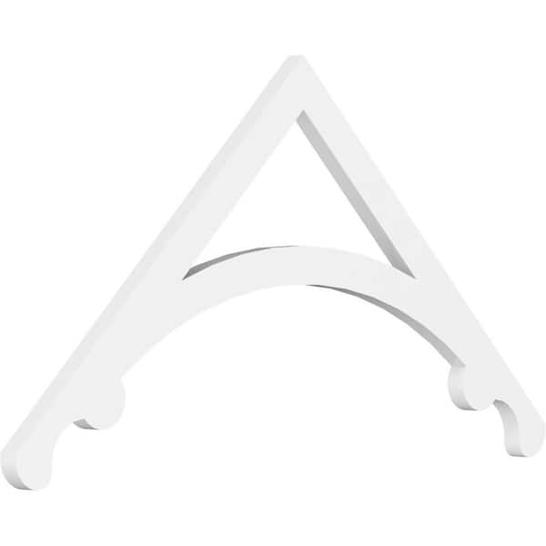 Ekena Millwork 1 in. x 36 in. x 18 in. (12/12) Pitch Legacy Gable Pediment Architectural Grade PVC Moulding