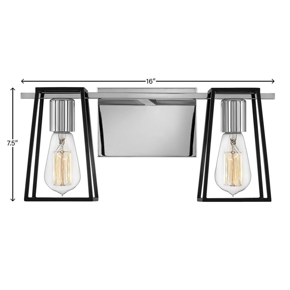 Filmore 16'' Chrome Industrial 2-Light Bath Vanity