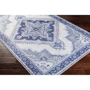 Canace Navy 2 ft. 6 in. x 7 ft. 6 in. Runner Rug Area Rug