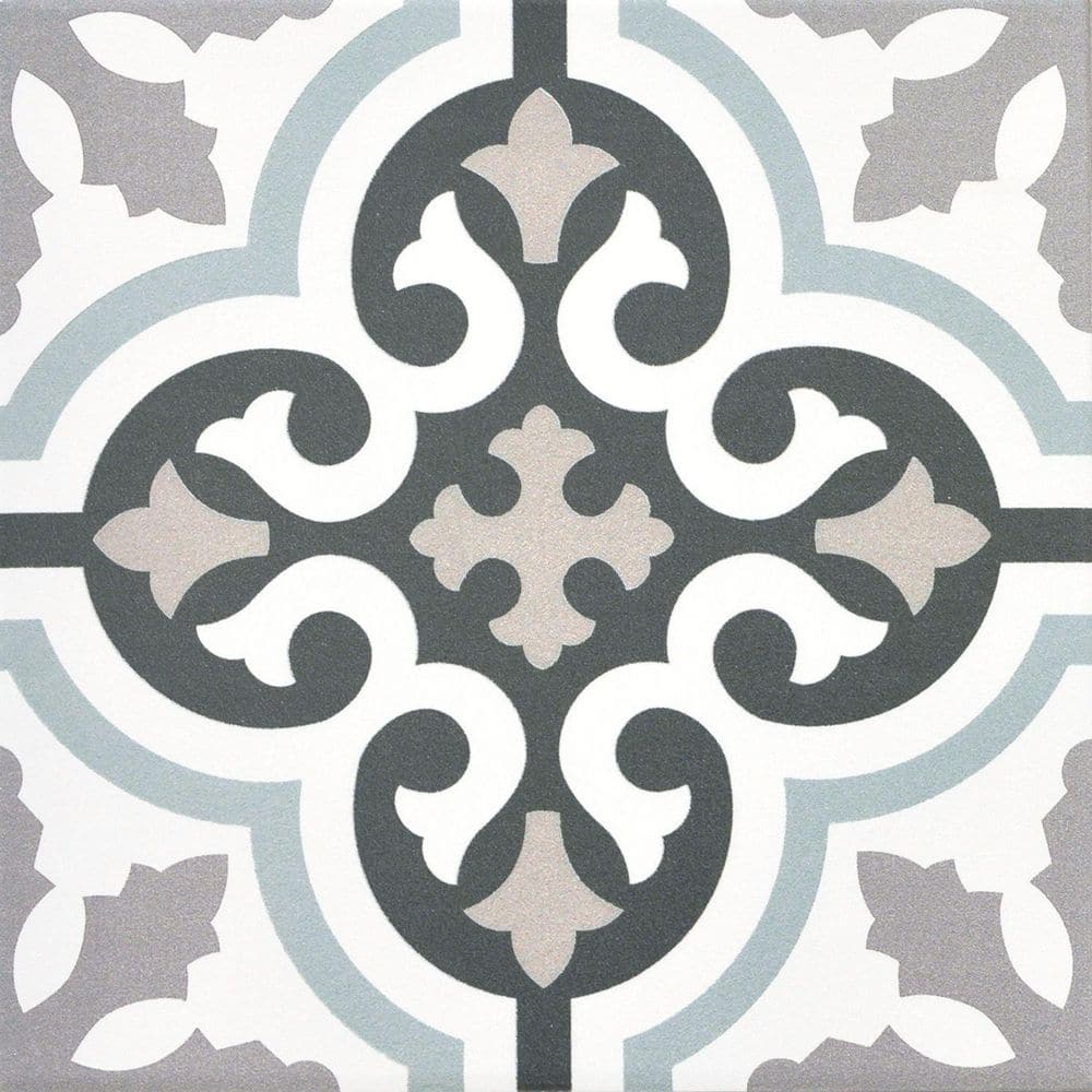 Monbleu Frezzoria 8 in. x 8 in. Patterned Look Matte Porcelain Floor and Wa