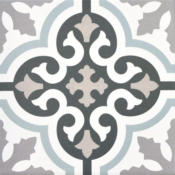 Monbleu Frezzoria 8 in. x 8 in. Patterned Look Matte Porcelain Floor and Wall Tile (6.46 sq. ft. / Case)