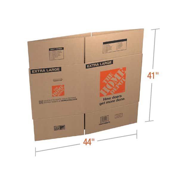 Extra-Large Heavy-Duty Double Wall Moving Box - 24” x 18” x 24” (L x W x H)