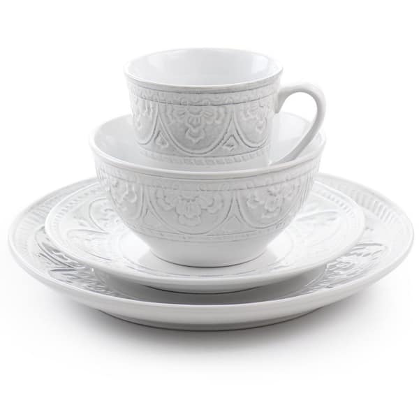 GIBSON ELITE Stoneware 4-Piece Gracious Dining Bakeware Set in White  985118067M - The Home Depot