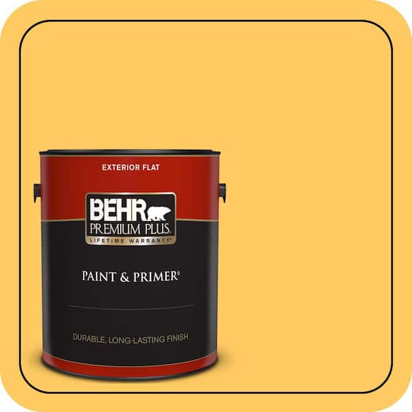 BEHR PREMIUM PLUS 1 gal. #P260-6 Smiley Face Flat Exterior Paint & Primer
