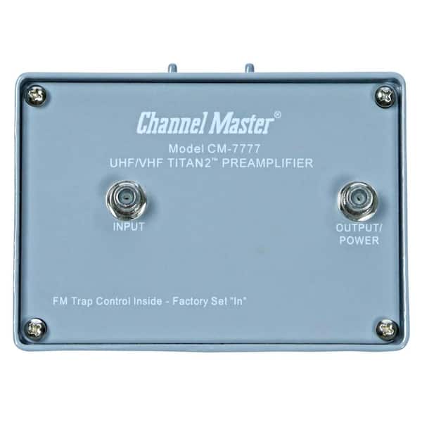 Channel Master Titan 2 High Gain Preamplifier Mast Mounted TV Antenna Signal Booster