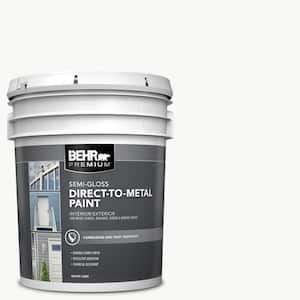 5 gal. White Semi-Gloss Direct-to-Metal Interior/Exterior Paint