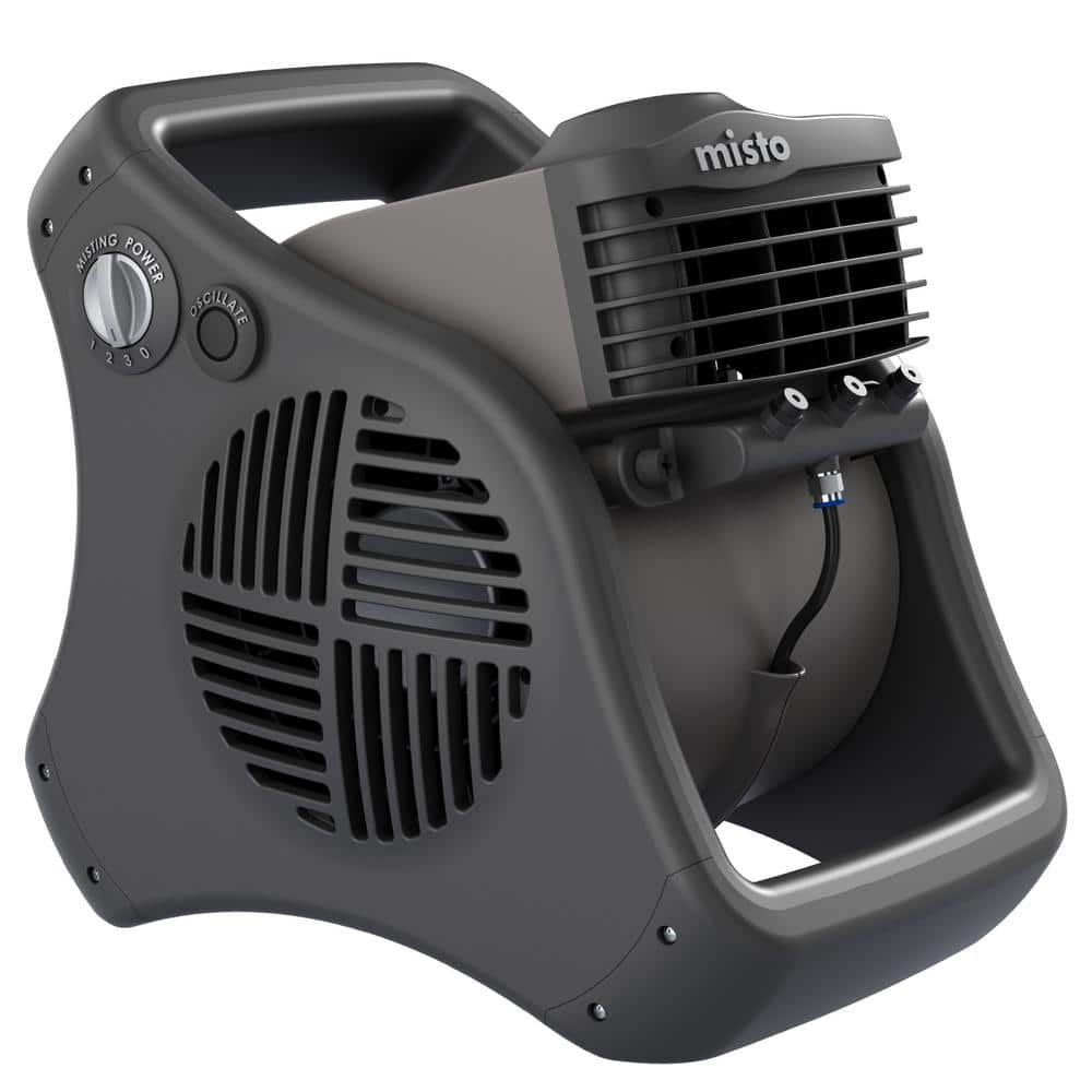 Lasko Misto 15 in. 3 Speed Outdoor Misting Fan in Black for