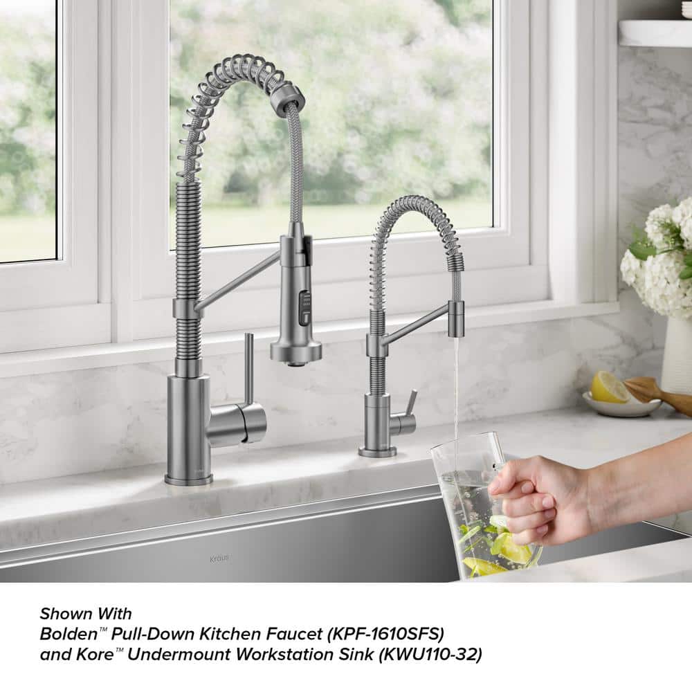 Spot-Free Stainless Steel Single Handle Drinking Water Filter Faucet
