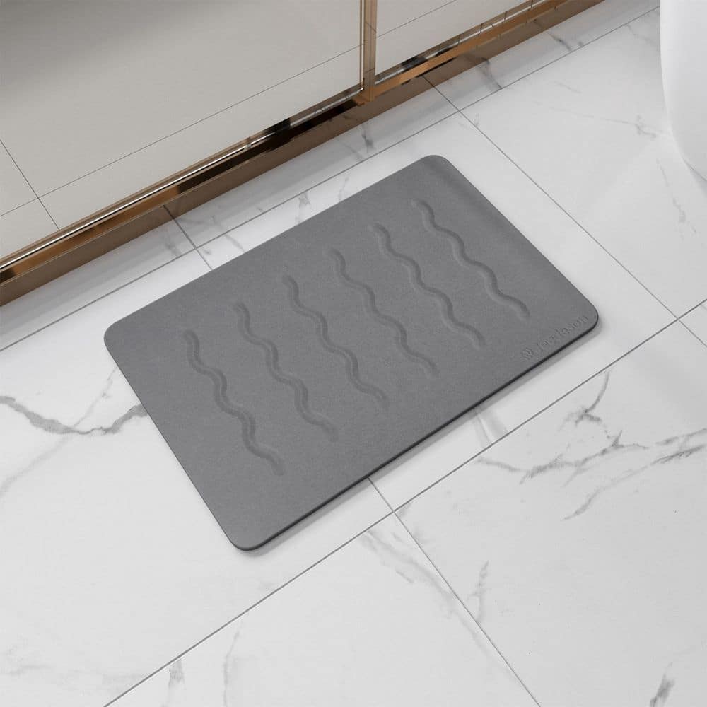 Jeedeson 15.35 in. x 23.62 in. Stone Bath Mat, Super Absorbent