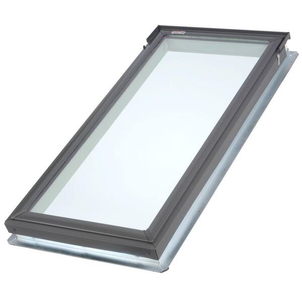 VELUX 14-1/2 in. x 45-3/4 in. Tempered Low-E3 Glass Fixed Deck-Mount Skylight with EDL Flashing