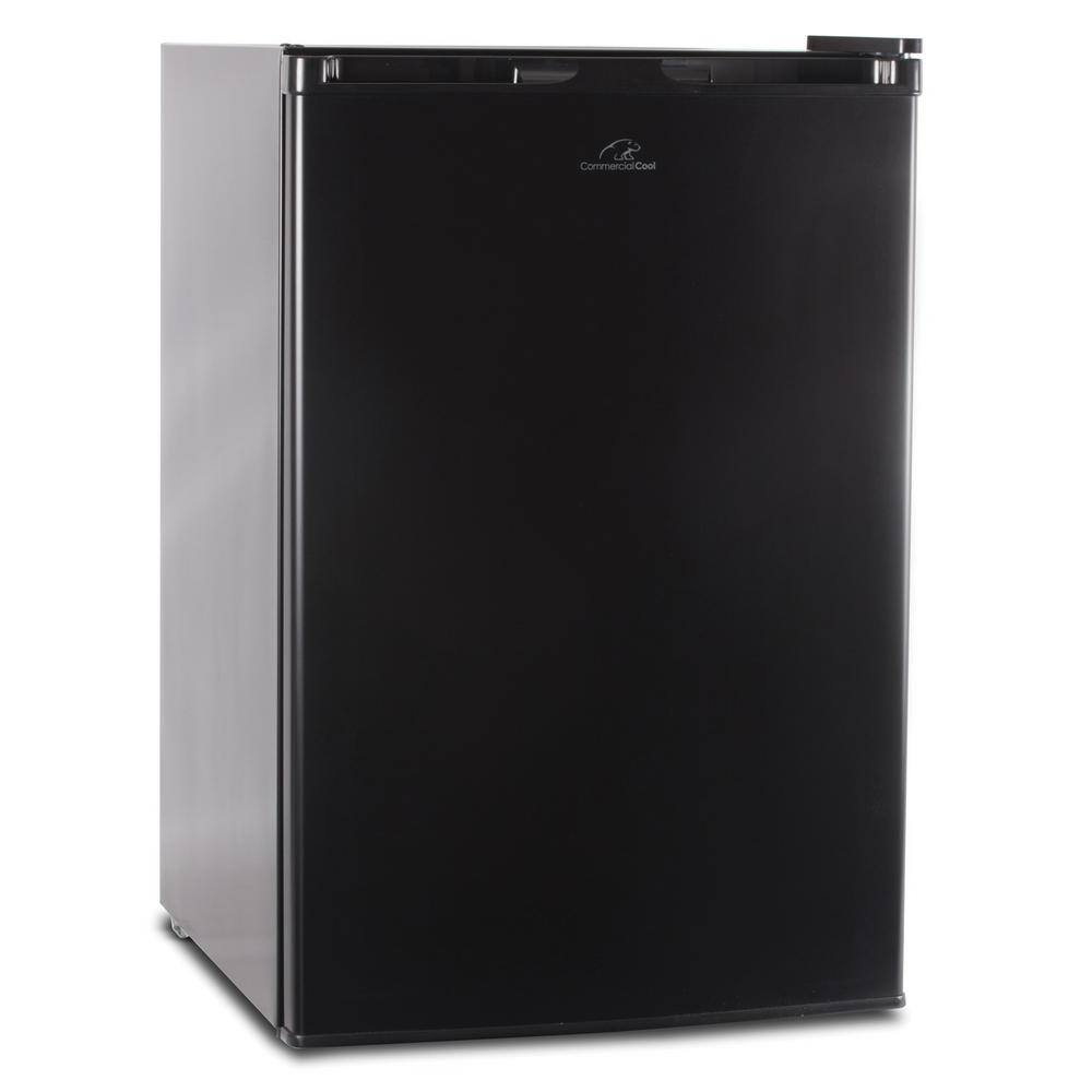 Black Compact Counter Depth Mini Fridge with Glass Shelves