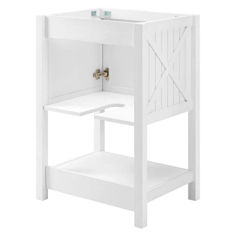 White Wood 23" Freestanding Bathroom Vanity Cabinet