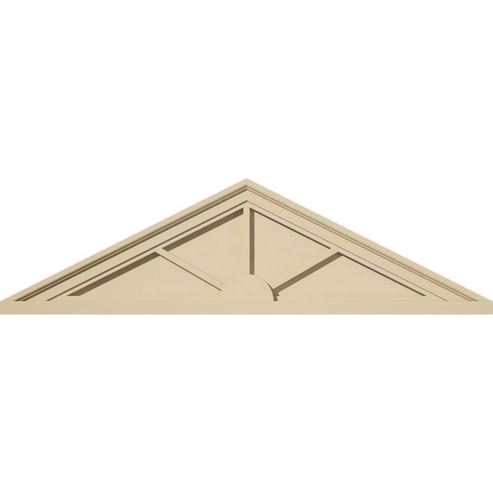 Pedss Ekena Millwork 38-in W x 10-1/2-in H x 2-in P (Pitch 6/12) Peaked Cap 3 ...