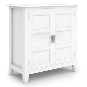 Burlington Solid Wood 30 in. Wide Transitional Low Storage Cabinet in White