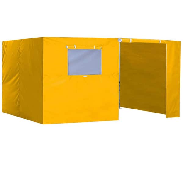 Tradesparker Series 10 ft. x 15 ft. Gold Pop-up Canopy Tent with 4-Zippered Sidewalls