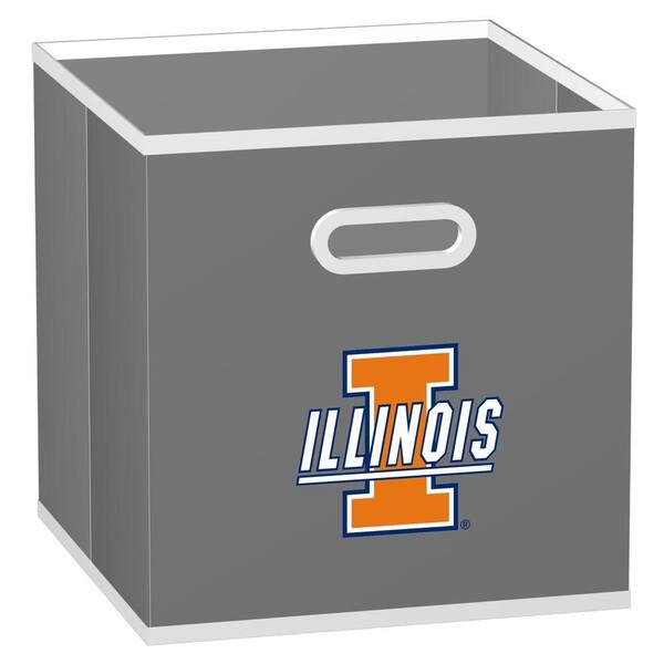 MyOwnersBox College STOREITS University of Illinois 10-1/2 in. x 10-1/2 in. x 11 in. Grey Fabric Storage Drawer