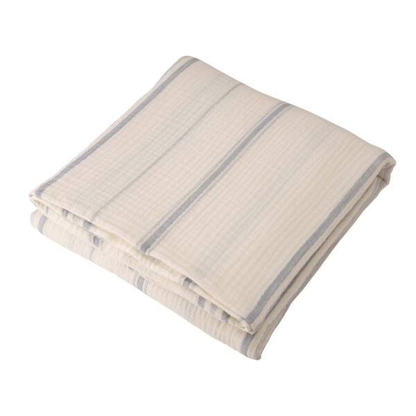 Glitzhome Full Queen Cotton Stripe Quilt