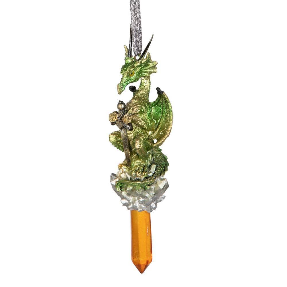 Design Toscano 6.25 in. Cicles, the Gothic Dragon Collectible Holiday Ornament