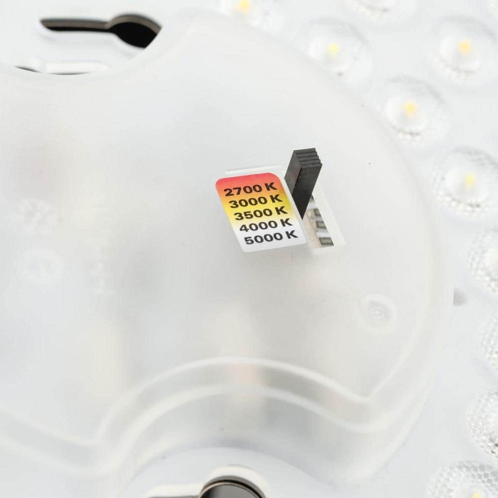 Abide Matte Black Glass and Nickel LED Flush Mount Light