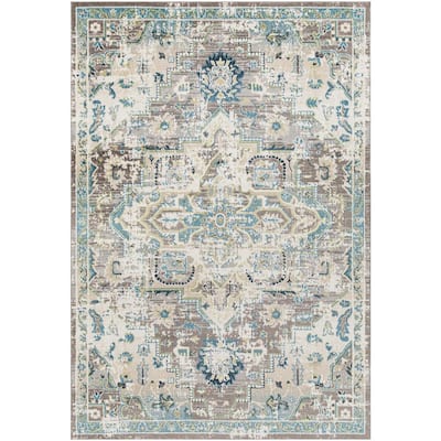 Artistic Weavers Leatha Aqua/Multi 7 ft. x 9 ft. Indoor Machine-Washable Area Rug