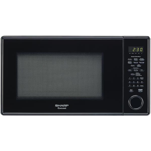 Sharp Carousel 1.3 cu. ft. 1000-Watt Countertop Microwave Oven in Black