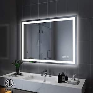 40 in. W x 32 in. H Large Rectangular Frameless LED Light Anti-Fog Wall Bathroom Vanity Mirror Front Light