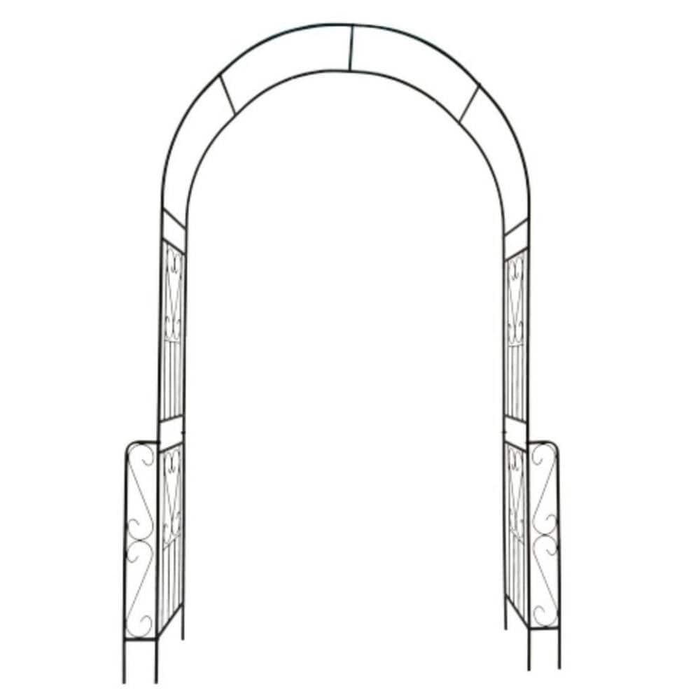Black Metal Garden Arch 55 in. x 94.5 in. Climbing Plant Support, Rose Arbor, Outdoor Trellis price history on PriceWatchPro