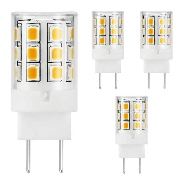 25-Watt Equivalent Warm White (3000K) Specialty LED T4 GY8. 6 Bi-Pin Base Dimmable Light Bulb (4-Pack)