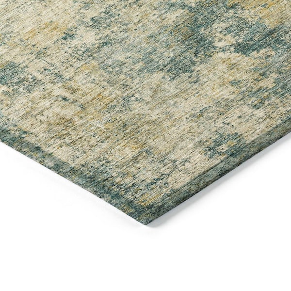 Chantille Machine Washable Indoor/Outdoor Abstract ACN2061 Aloe 9 ft. x 12 ft. Area Rug