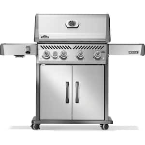 Rogue PRO 525 Natural Gas Grill with Infrared Side Burner, 5-Burners, Stainless Steel