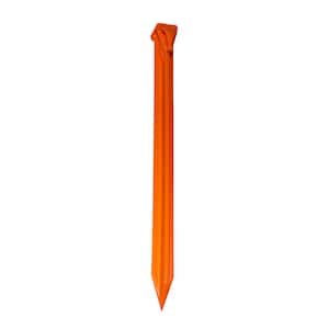 12 in. Safety Orange Utility Stakes (15-Pack)