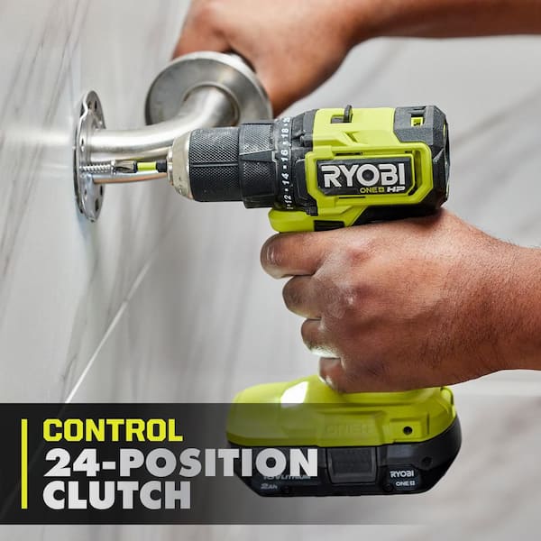 RYOBI - ONE+ HP 18V Brushless Cordless Compact 1/2in. Drill/Driver Kit with (2) 1.5 Ah Batteries and Charger