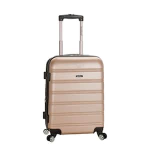 Melbourne 20 in. Expandable Carry on Hardside Spinner Luggage, Champagne