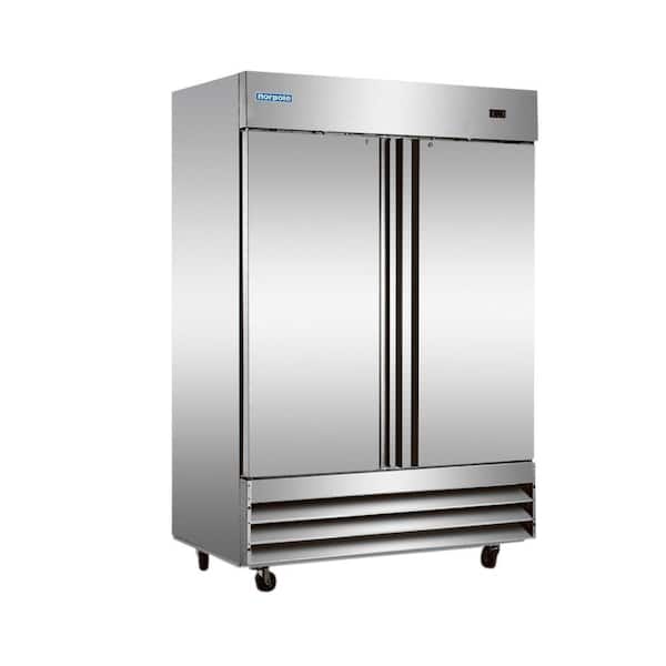 Norpole 48 cu. ft. 2-Door Commercial Upright Reach-In Freezer in Stainless Steel