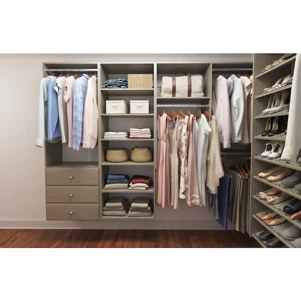 Elite 25 in. W Rustic Grey Wood Closet Tower