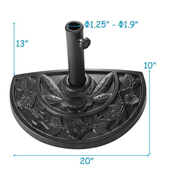 最大40%OFFクーポン Sundale Outdoor Half Round Resin Umbrella Base for Patio Bla  buxo.cat