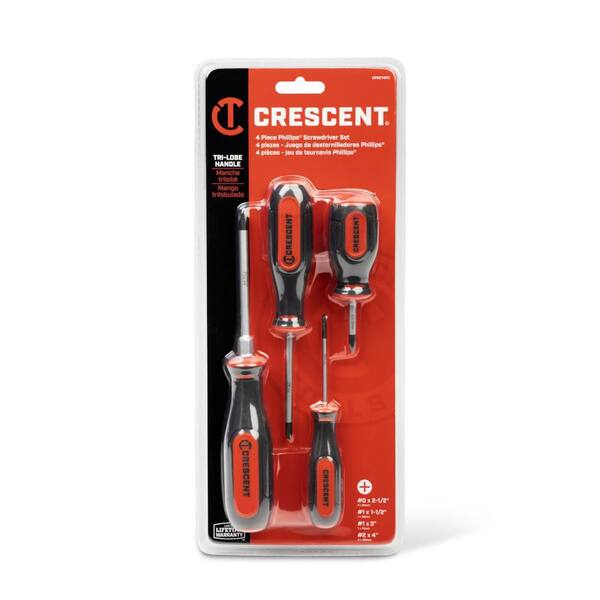 Crescent Philips Screwdriver Set with Dual Material Tri-Lobe